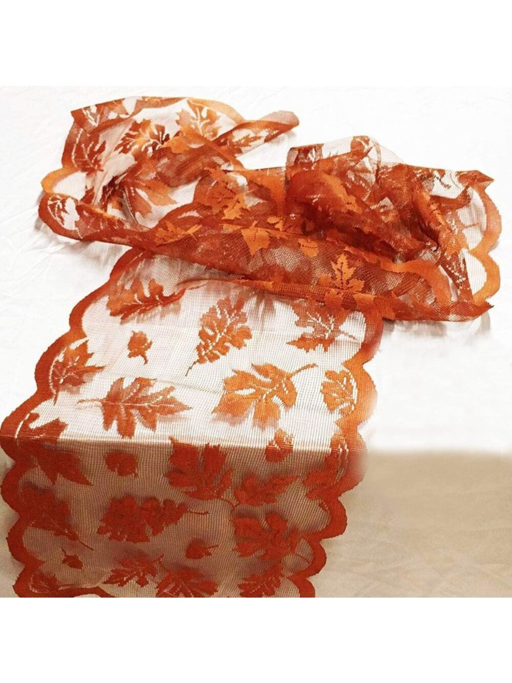 New Fall Table Runner Fall Decorations for Home 13 x 72 Inch Maples Leaves Lace